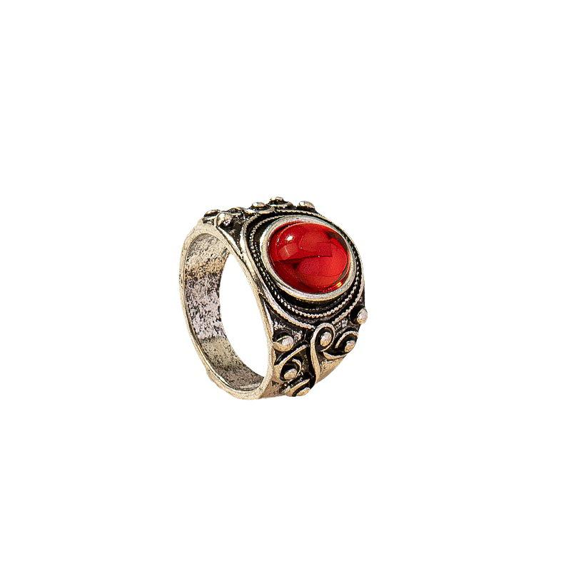 French Retro Ruby Ring: Women's Luxurious Korean-Style Fashion
