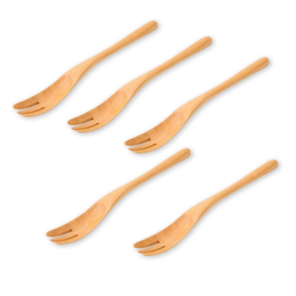 Holz Natur Modern Gabel Set Aktuelles Modell J-kitchens 5, 15x1.8cm,