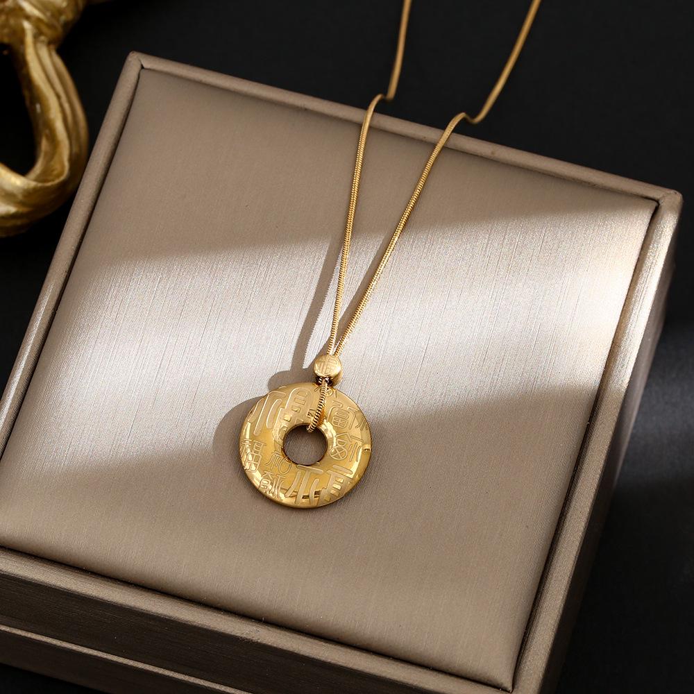 Colier din Oțel Titan Placat cu Aur de 18K, Lanț Claviculă de Înaltă Calitate pentru Femei - Bijuterii care nu se Decolorează