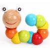 Wooden Worm Twist Educational Toy For Kids Hand Dexterity And Boost Brain