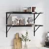 VidaXL Wall Shelves 2 Pcs 75x40x3 Cm Black Stainless Steel, Floating Shelf, Wall Display Shelf, Panel 30290