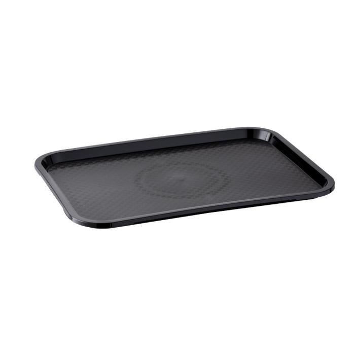 Plateau self-service et snack - Aps - Noir - 41 x 30,5 cm - Polypropylène - Rectangulaire