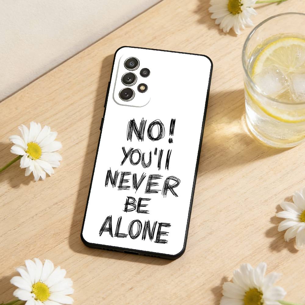 Handwritten Quote Art Phone Case For Samsung S26,S25,S24,S21,S22,S23,S30,Ultra,S20,Plus,Others Soft Black Cover