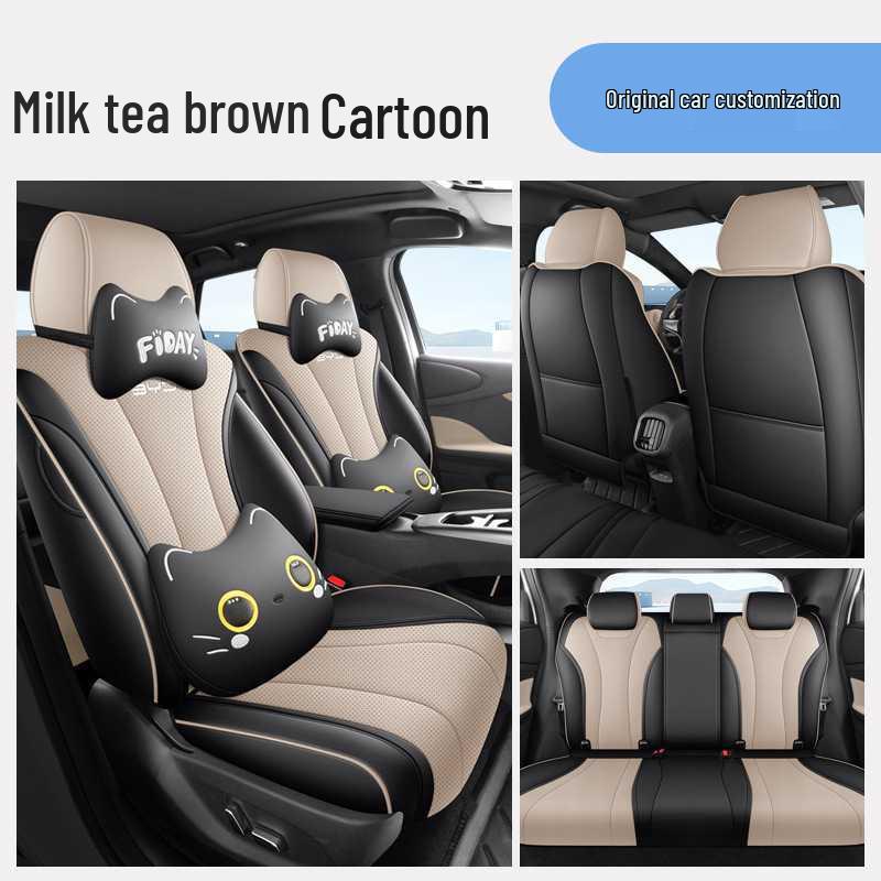 Coprisedile Auto Intelligente BYD Dolphin - Stagione Unica, Copertura Totale, Cuscino in Pelle Traspirante.