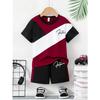 Summer New Children's Casual 3D Printed Short Sleeved T-shirt and Shorts Set