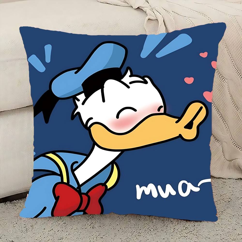 D-Donald Cartoon D-Duck Pillow Case Elegant Couple Home Living Room Bedroom Decorative Rectangle Pillowcase Sofa Cushion Cover