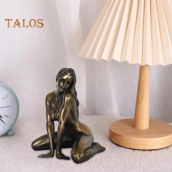 Statuie de femeie sexy de 5 inch, rășină, figurină feminină nudă, sculptură pentru fată de birou