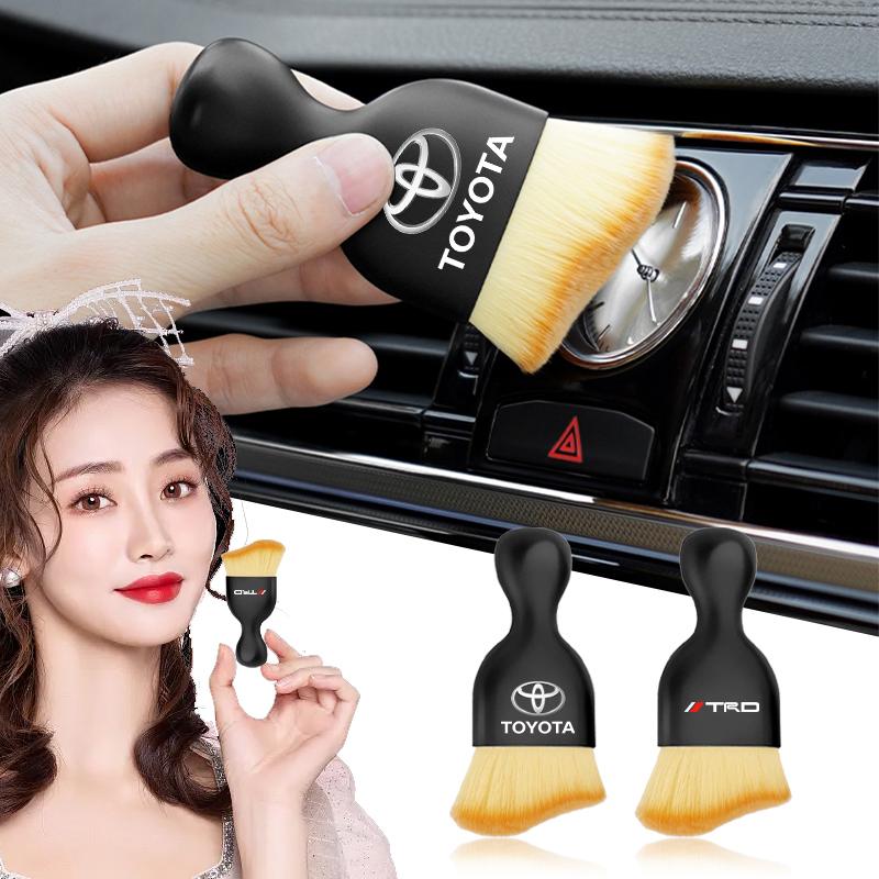 Car Interior Cleaning Soft Brush Dust Remover Auto Accessories For Toyota Yaris Hilux Corolla Prius Avensis Emblem Auris Rav4