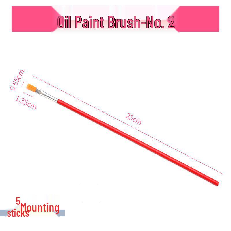 Small Flat Head Nylon Hair Paintbrush for Touch-Ups: Industrial & Art Use.