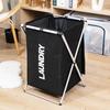 Foldable Waterproof Laundry Hamper with Handles - Oxford Cloth and Aluminum Frame