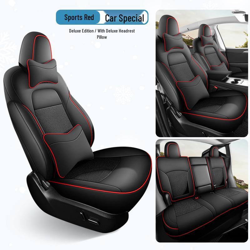 Tesla Model Y Dedicated Semi-Wrap Seat Cushion, All-Season Universal Cover, Car Interior Accessory