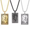 Collana Tarot Scheletro Calendula Strega Talismano Acciaio Inossidabile Coppia Teschio Abbraccio Collana Gay Amuleto Gioielli Regalo di Halloween