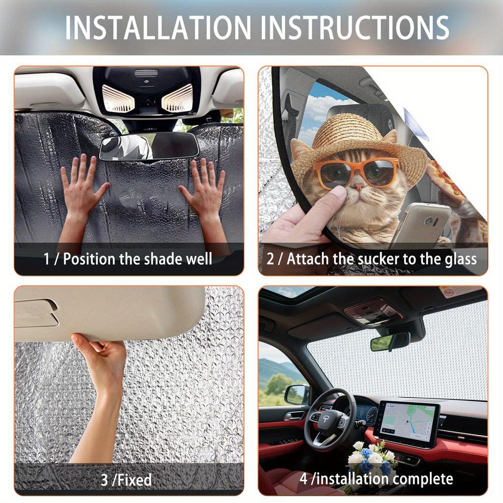 1Pcs Beach Palm Tree Pattern Windshield Sunshade UV Rays Heat Blocker Keeps Vehicle Cool Unique Design Fit Sedans SUVs Trucks