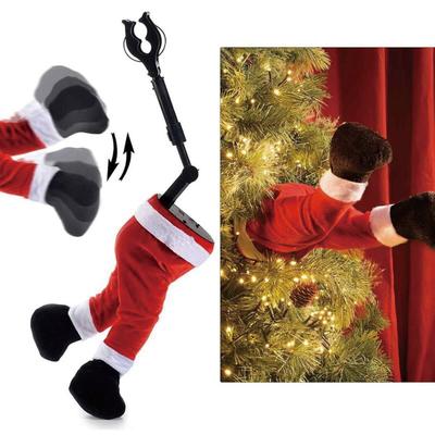 Peluche de Noël Décoration d'Arbre de Noël Accessoires de Jambes d'Elfe Jambe Artificielle du Père Noël Jouet pour Enfants Décoration de Maison de Noël