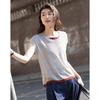 Demana Women's Summer Color Block Knit Short Sleeve Top