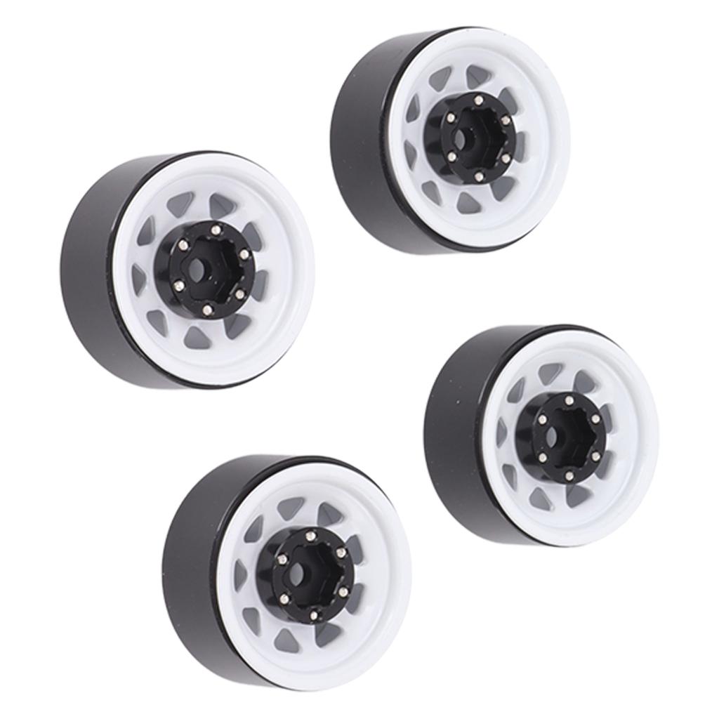 4Pcs Beadlock Wheels 1in for ATV RC Car Body Parts with Screws