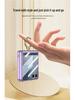 Samsung Z Flip7 Transparent Phone Case with Integrated Ring Buckle and Full-Cover Hinged Hard Shell