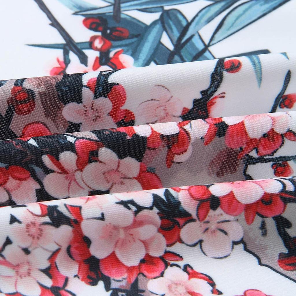 Womens Ladies Retro Floral Zipper Up  Jacket Casual Coat Outwear