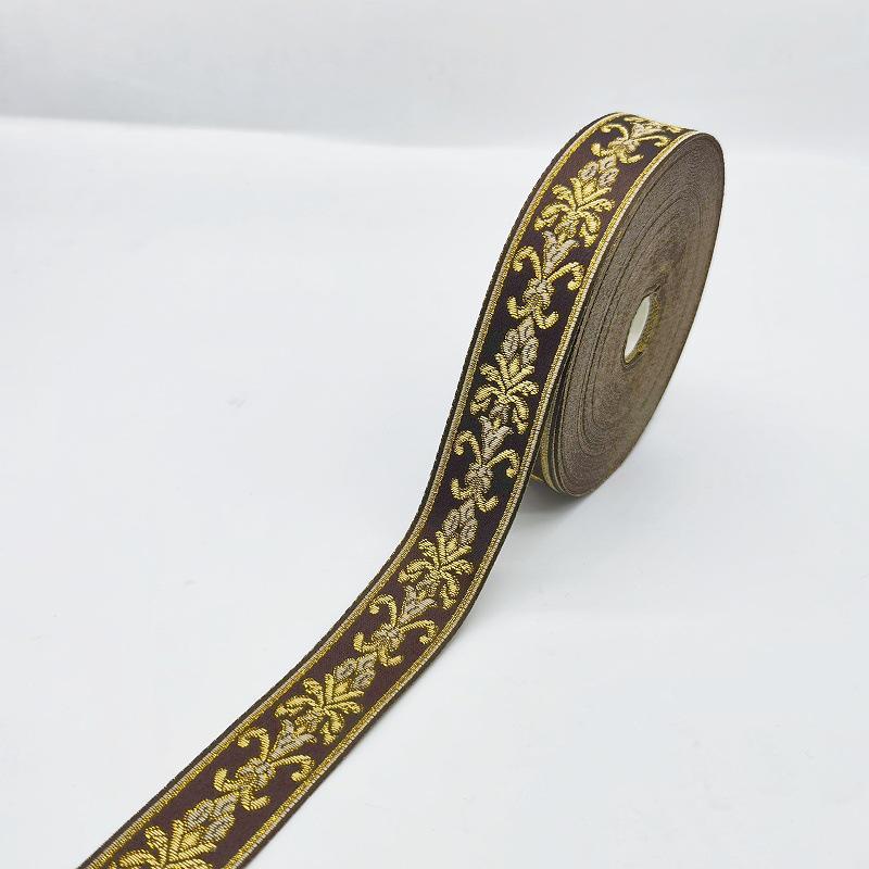 Jintian 3cm Etnický styl Žakárová stuha krajka - 24m kus pro oděvy, závěsy, bytový textil.