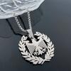 New German Eagle Arms Flag Pendant Necklace for Men Women Stainless Steel Germany Patriotic Jewelry Accessories Gifts