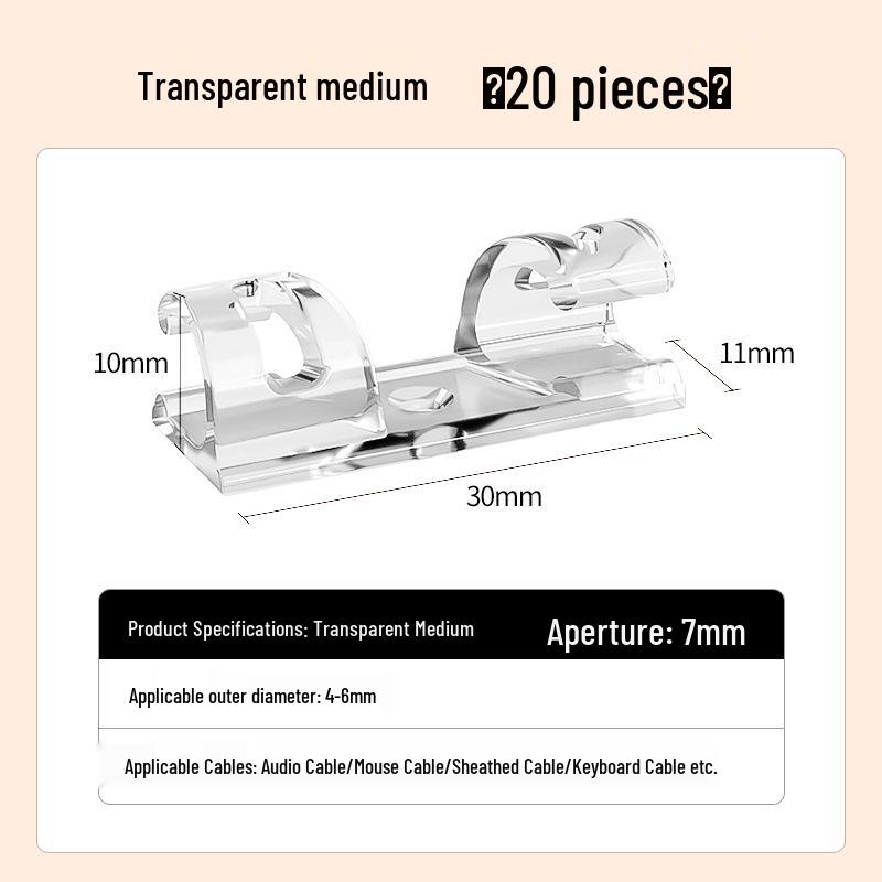 Self-Adhesive Cable Organizer Clip