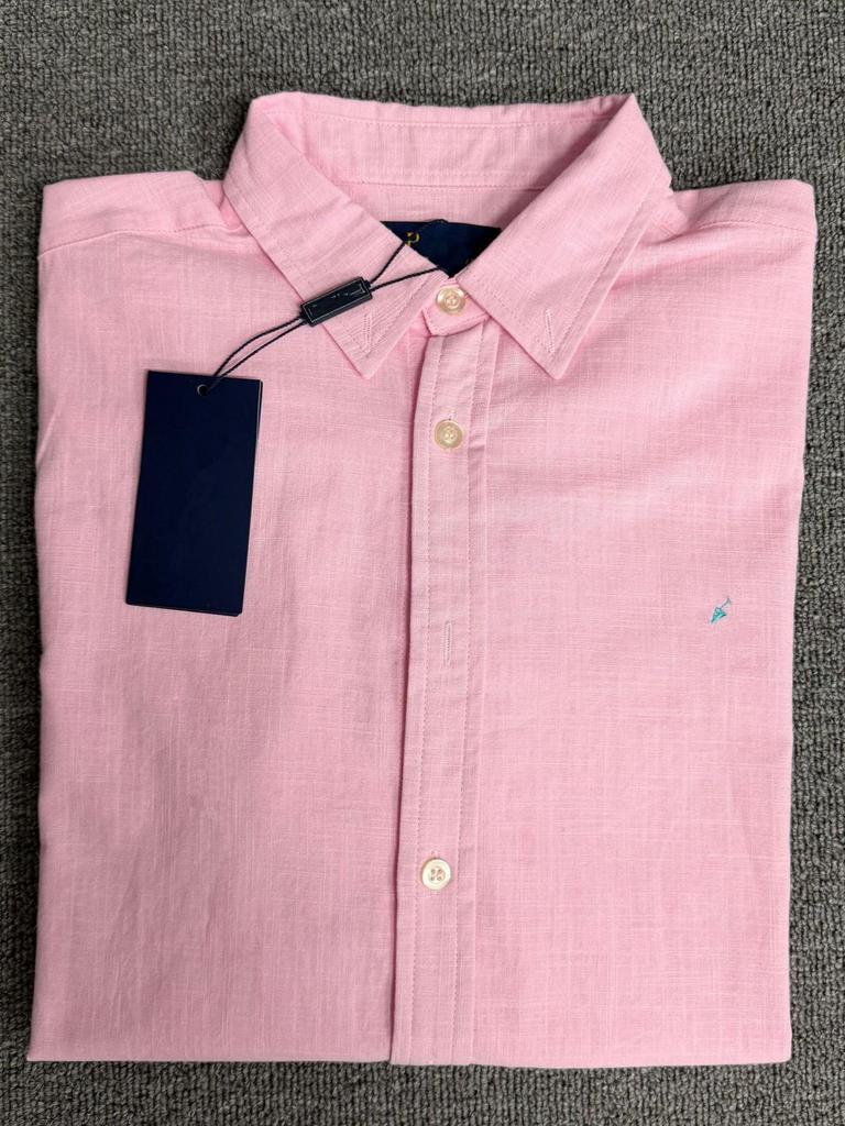 Raf Cotton and Linen Long Sleeve Shirt with Horse Embroidery - Classic Lapel, Old Money Style, New Arrival for Spring, Autumn, Summer