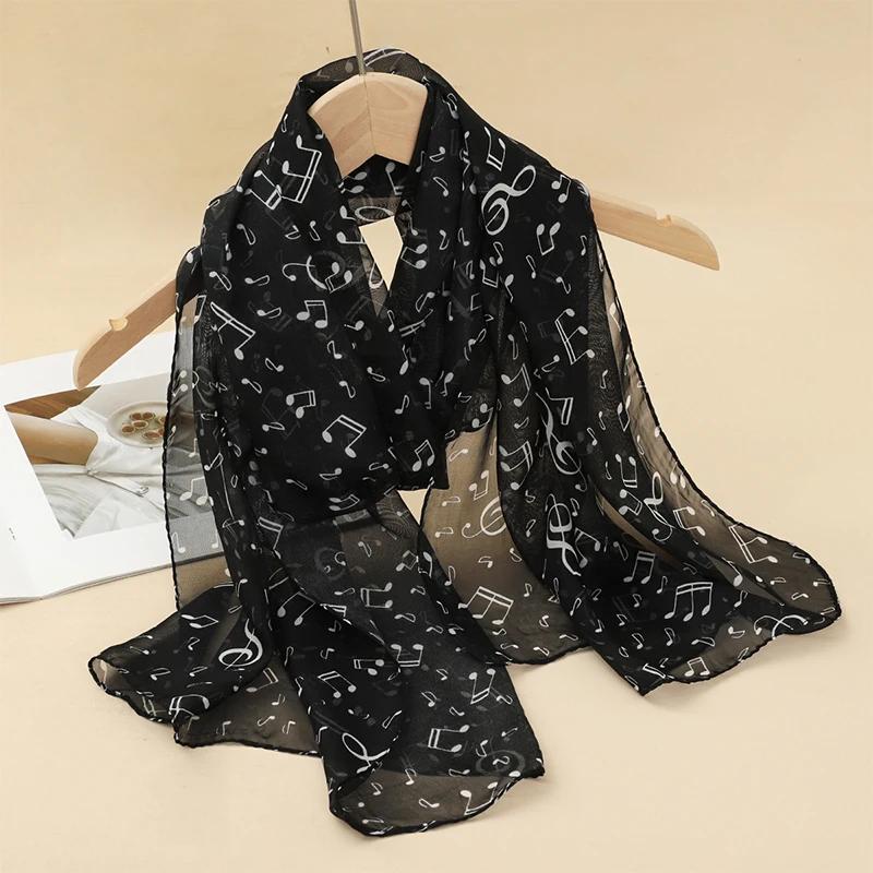 New Print Chiffon Scarf Shawl Women Sunscreen Silk Scarf Turban Long Wrap Beach Travel Outdoor Accessories Trendy Headband