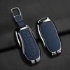 4 Buttons Auto Key Fob Case Cover Housing Fit For Ford Equator Jmc Plus 5 6 7 Sport Ecoboost Zinc Alloy Genuine Leather Protect Key Ring Accessory