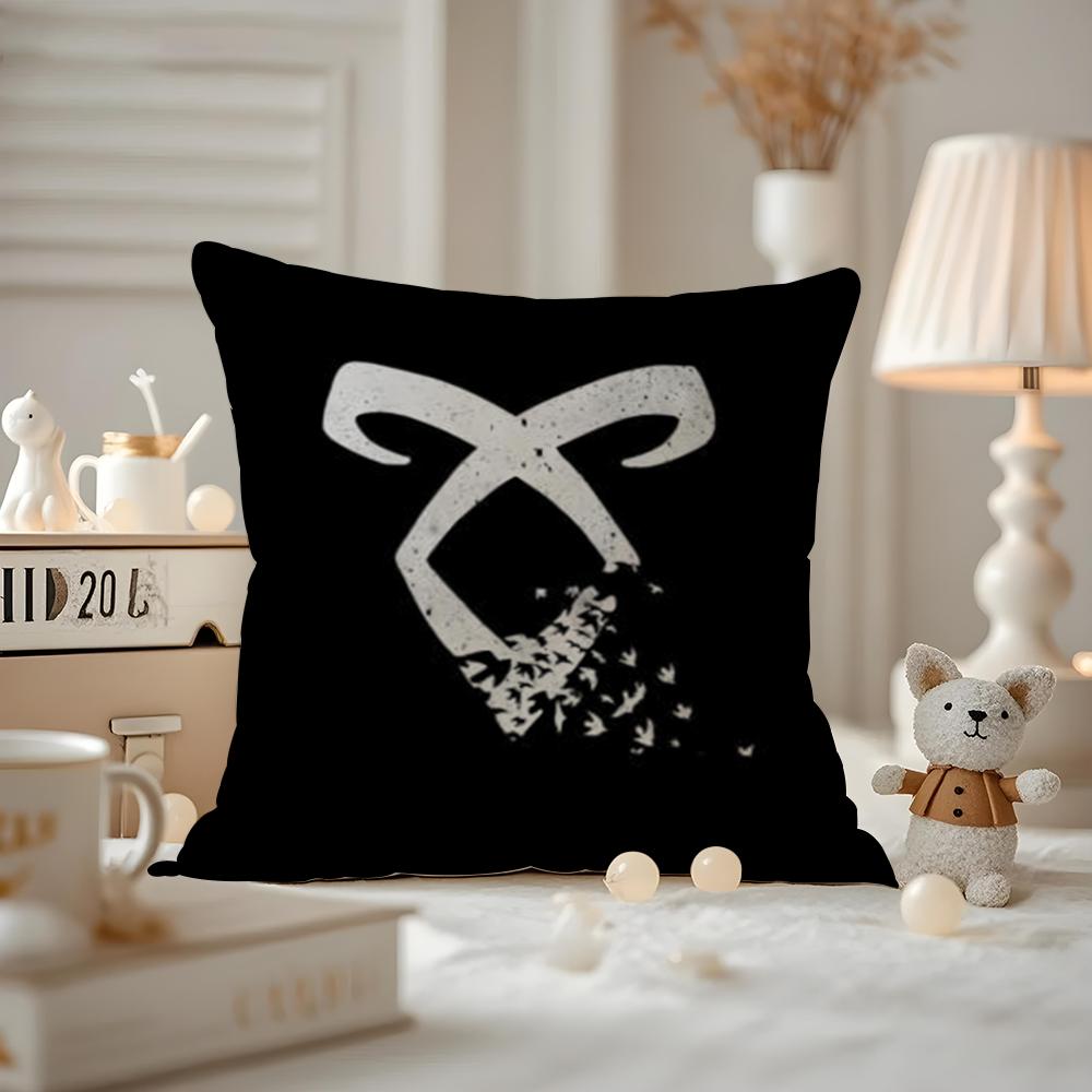 

Hot TV SShadowhunters Cushion Cover Antidustmite Pillowcase Invisible zipper silky short plush Sofa cushion cover 30X30cm