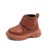 Children's Spring/Autumn Solid Short Boots – Boys' Fashion, Girls' Soft-Sole Anti-Slip Ankle Boots, Leather Boots