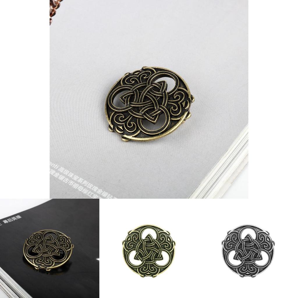 Celtic Knot Brooch With Electroplated Finish For Casual Daily Wear
