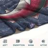 1Pc Marine life Print Flannel Blanket, High quality Comfortable for All Seasons, Home Decor, Warmth and Comfort, Perfect for Christmas Gifts