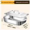 Stainless Steel Grilled Fish Plate with Lid