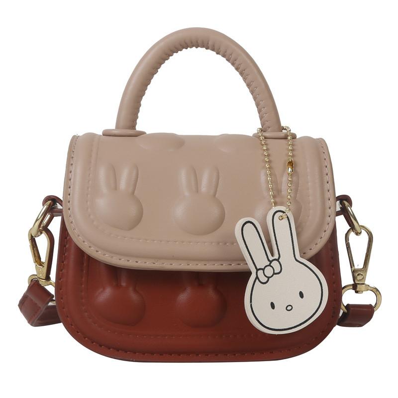 Printing Rabbit Motif Kids Messenger Bag With Pu Material For Play Everyday