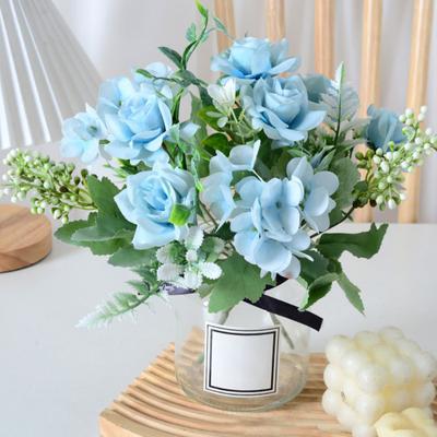 Fleurs Artificielles Tissu Soie Haute Densité Toucher Doux Imperméable Branches Flexibles Vitrine Fleurs Artificielles Mariage Hôtel Décor