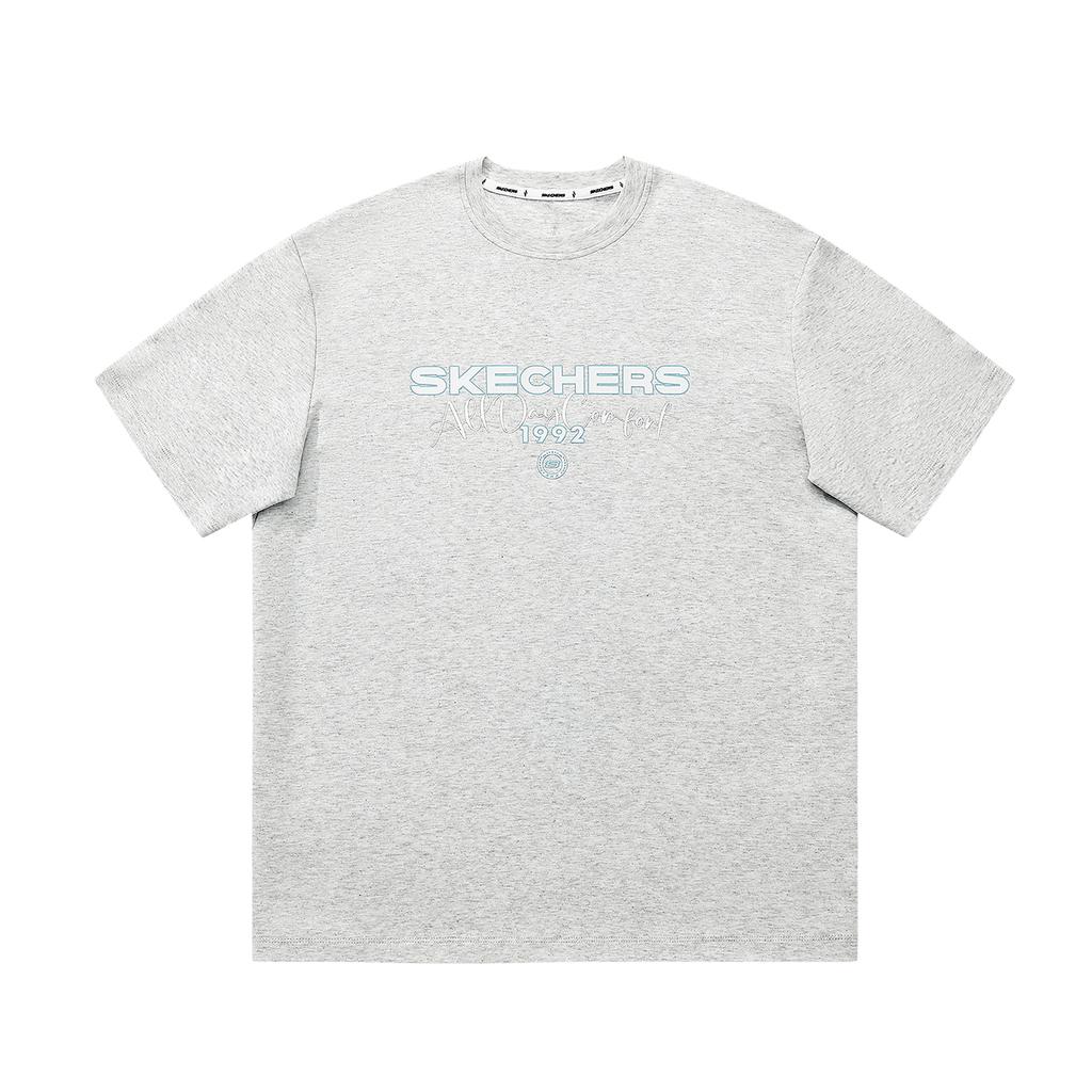 Skechers Elegant Diamond Collection T Shirt Unisex Light Heather Gray L225U168-0248