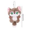 Soft Animal Wolf Plush Doll Keychain Cute Emotion Wolf Toy Stuffed Lovely Key Ring Women Girl Kids Birthyday Gift