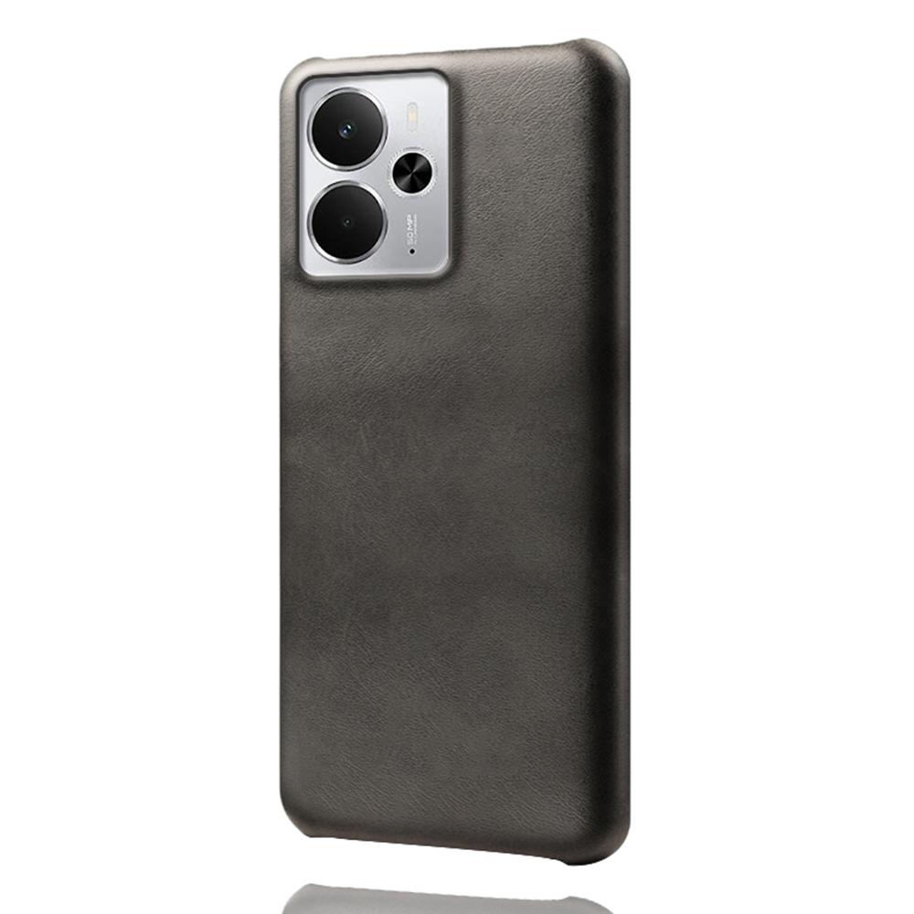 For Realme 14 5G Case Calf Texture PU Leather Hard PC Protective Phone Cover