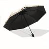 Automatic Folding Umbrella The Umbrella Features a Pattern of Various Colored Animal Paw Prints. Portable Collapsible Design, Casual Outdoor