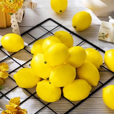 10pcs Simulated Fruits PE Foam Lemons Photography Prop Artificial Fruit Home Festival Decoration Yellow Lemon Table Decorative
