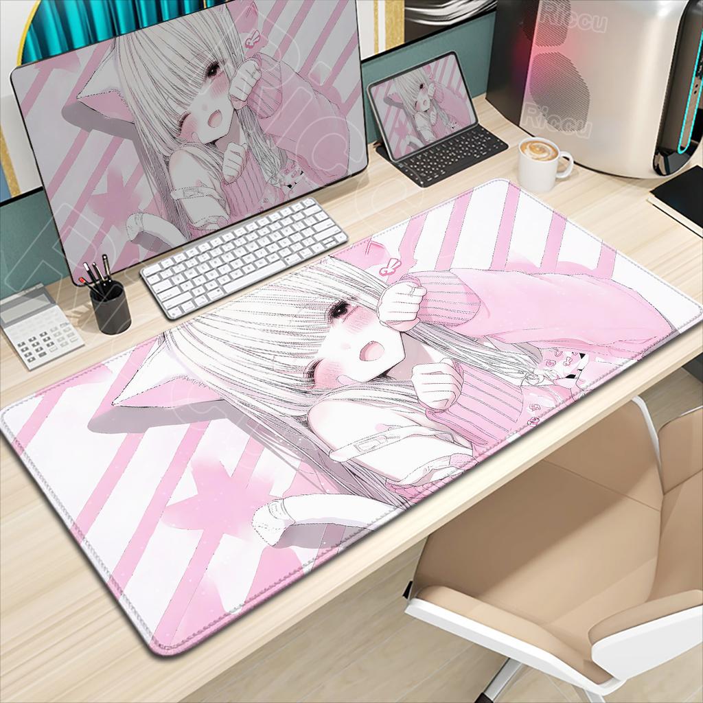 Pretty Anime Cute Angel Girls Mouse Pad Laptop Gaming Non-slip Desk Mat PC Kawaii Game Cabinet Mousepad XXL Keyboard Mats Carpet
