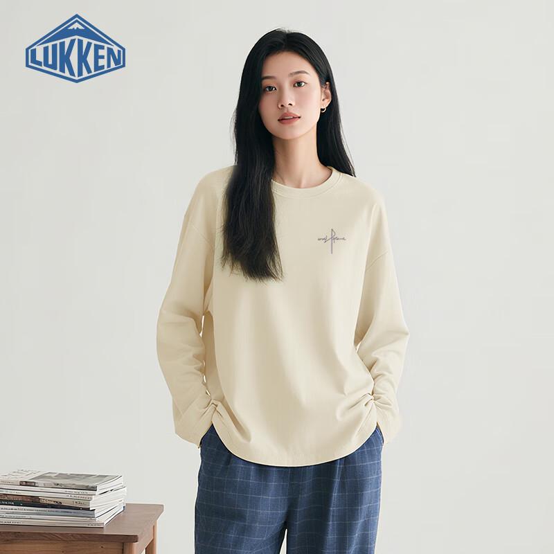 LUKKEN Women s Stylish Pure Cotton Long Sleeve Round Neck T-Shirt XL