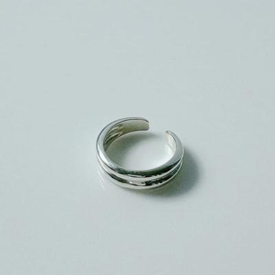 Etrive Double Line Open Ring