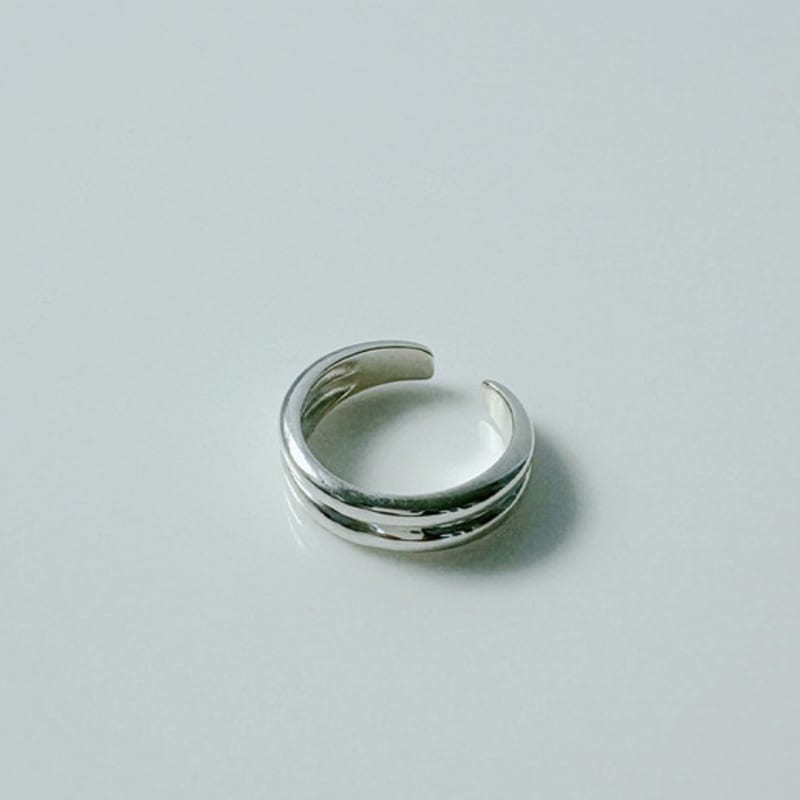 etrive Double Line Open Ring