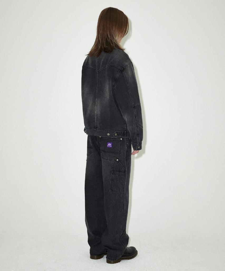 Mahagrid Western Denim Jacket Black(Mg2Efmd115A)
