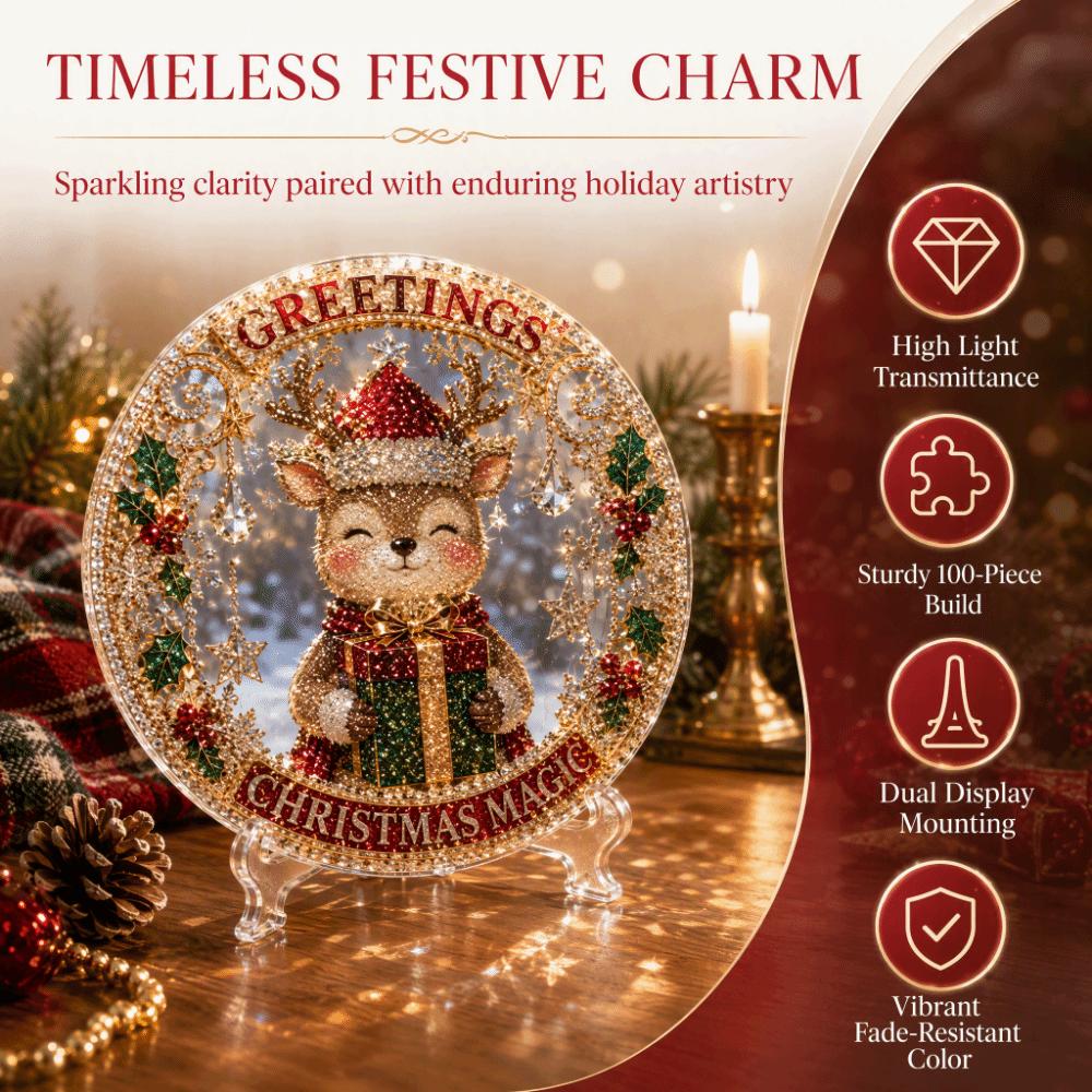 100pcs Clearer Christmas Hanging Ornament Acrylic Christmas DIY Sun Catcher Christmas Gift