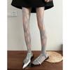 Women Goth Sexy See Through Fishnet Tights Stockings Hollowed Out Irregular Distressed Hole Sheer Mesh Pantyhose