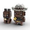 MOC Cowboy and Loyal Dog Brickheadz Building Kit, 201 Pieces of Premium Building Blocks for Creative Play, Perfect for Fans