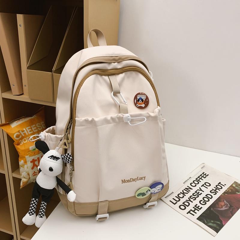 Japanese Niche Design Original High School Student Schoolbag Female Simple Junior High School Student Backpack Large Capacity Backpack