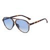 New Chic Pilot Women Sunglasses Retro Aviator Blue Gradient Lens Tortoise Frame UV400 Sun Glasses Female Male
